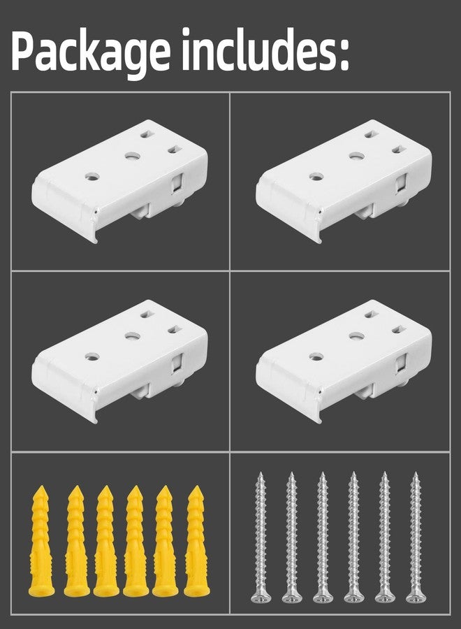 ZSTARR Ceiling Curtain Track Accessories (Ceiling Brackets 4PCS) - Image 2